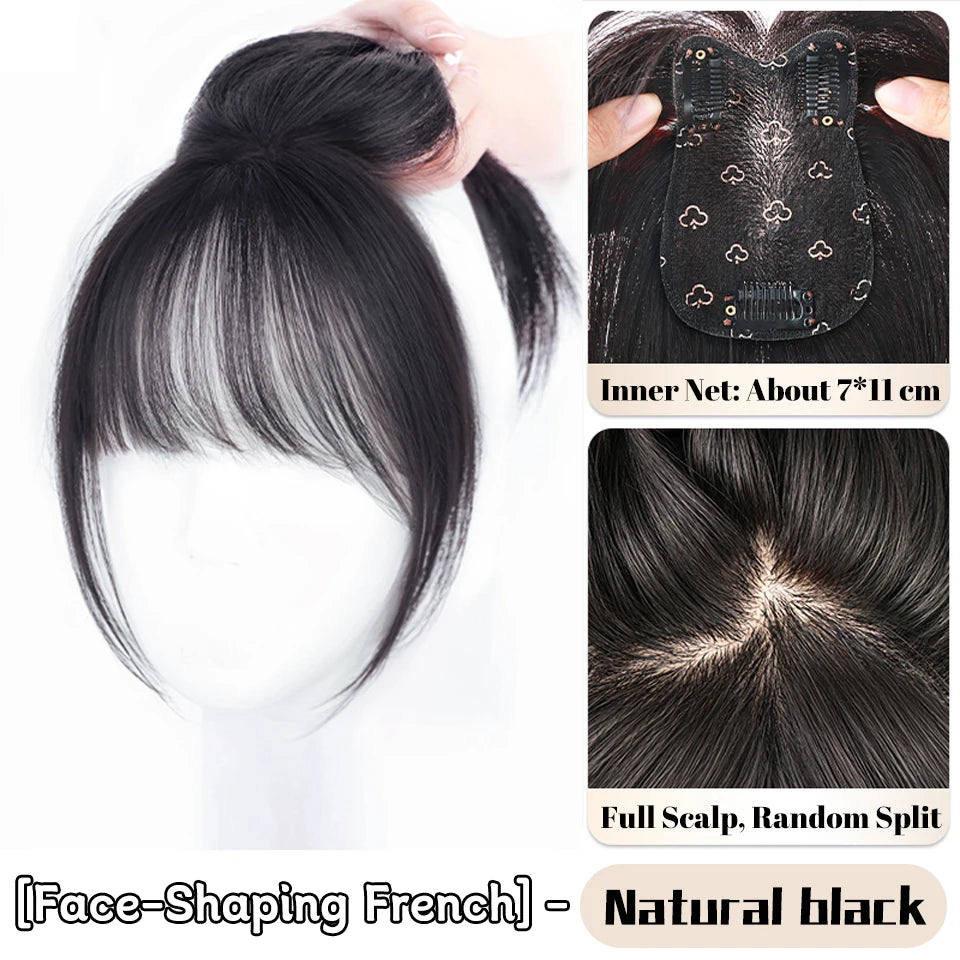 Clip-In Middle Part Hair Fringe Extension