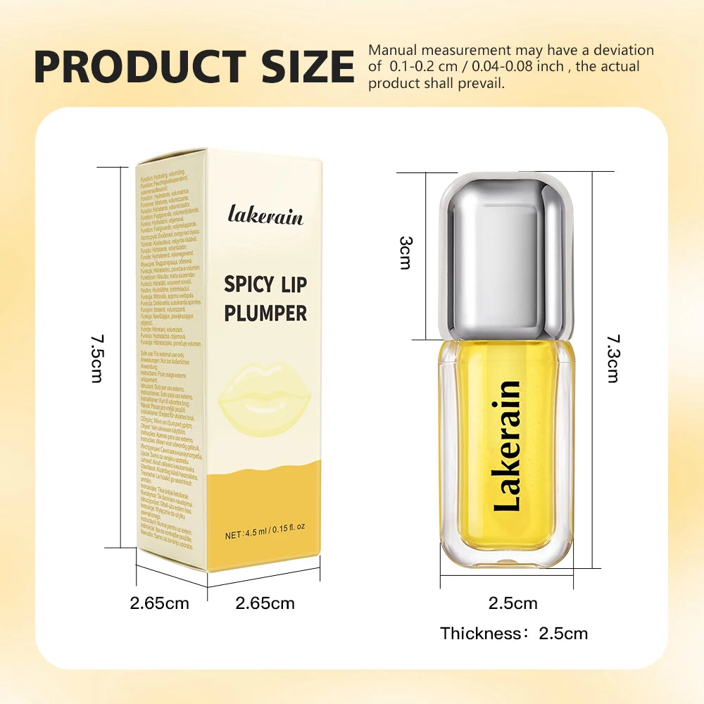 Spicy Tingle Lip Plumper Serum for Fuller and Glossy Lips
