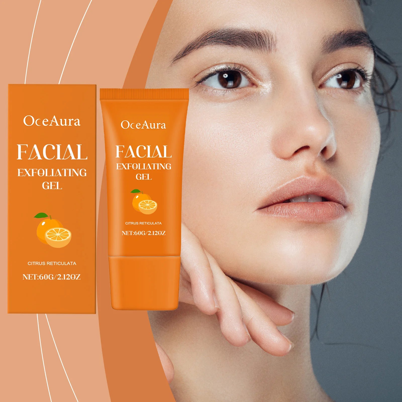 Brightening Orange Facial Exfoliating Gel for Smooth and Glowing Skin - 2