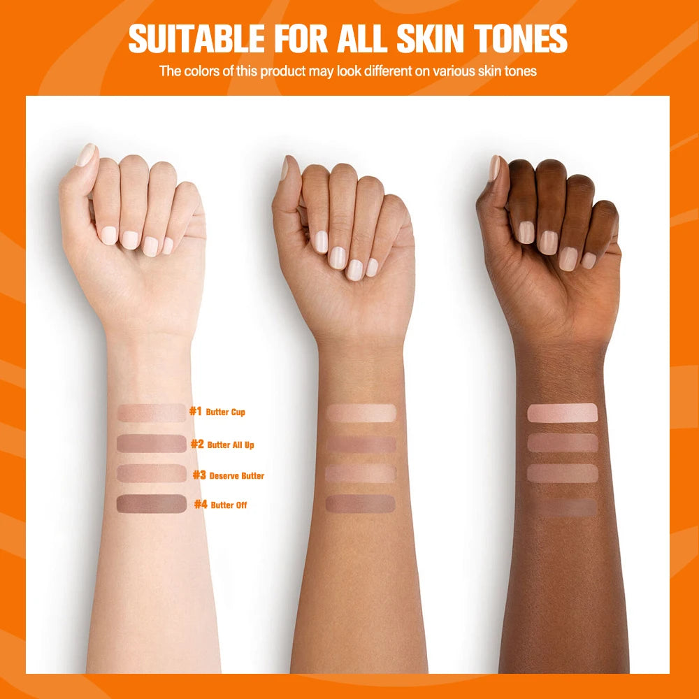 Soft Matte Butter Bronzer Powder for Sculpted and Natural Face Contouring