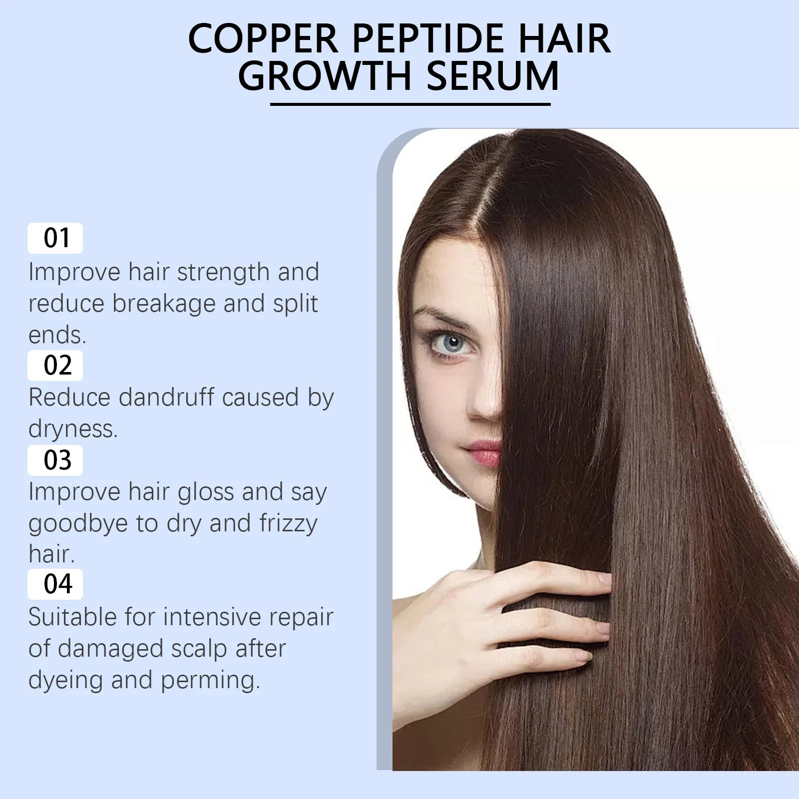 Copper Peptide Hair Growth Serum for Damaged and Thinning Hair - 10