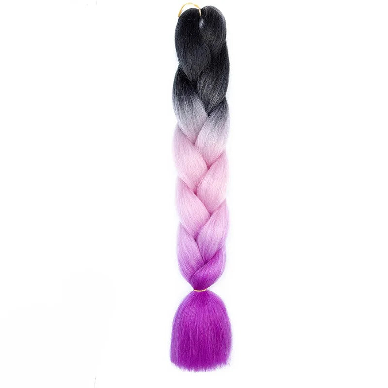 24-Inch Long Colorful Ombre Braiding Hair Extensions - 20