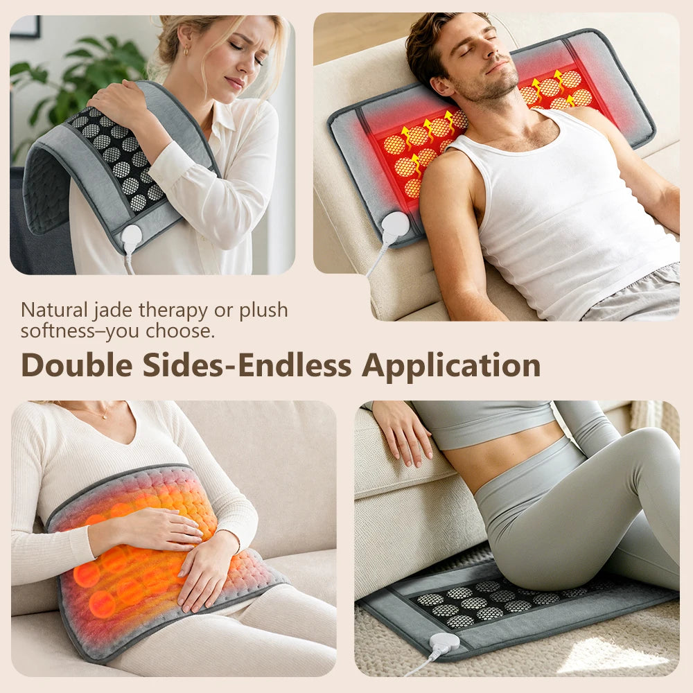 Electric Jade Stone Heating Pad for Pain Relief and Muscle Relaxation - 9
