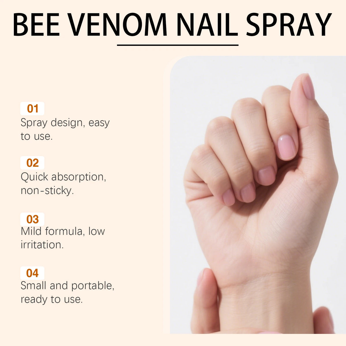 Bee Venom Nourishing Nail Spray for Repairing Brittle and Damaged Nails