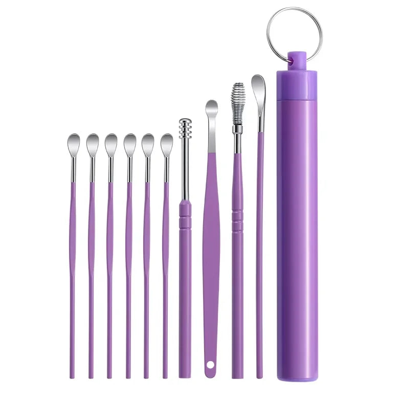 Professional Stainless Steel Ear Wax Removal Cleaning Tool Kit