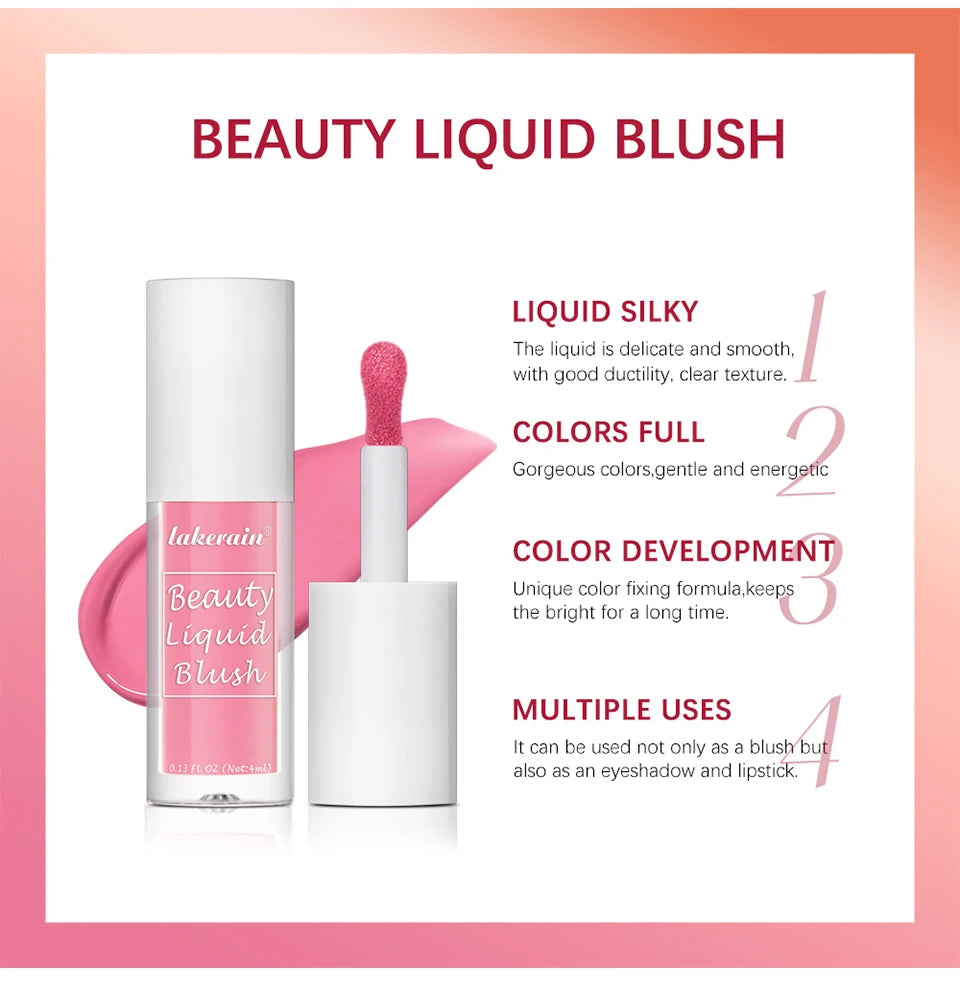 Waterproof Liquid Cheek Blush for Natural Long Lasting Dewy Makeup Glow - 10