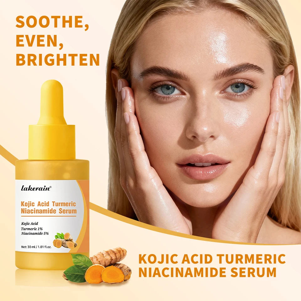 Brightening Turmeric and Kojic Acid Serum for Radiant Even Skin Tone
