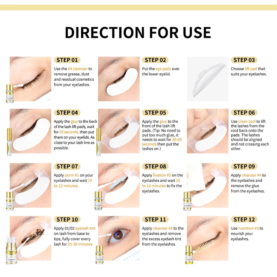 Professional Brow Lamination and Tinting Kit for Perfect Eyebrows