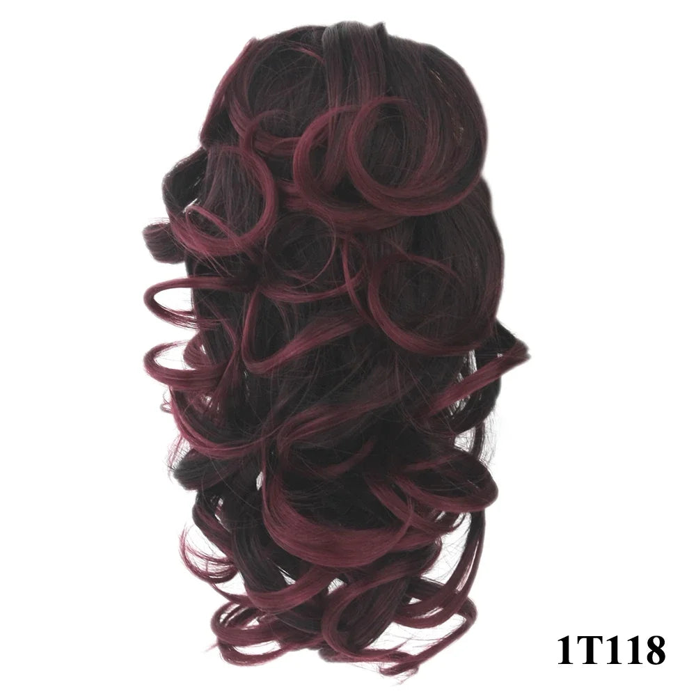 Short Curly Claw Clip Ponytail Hair Extension - 17