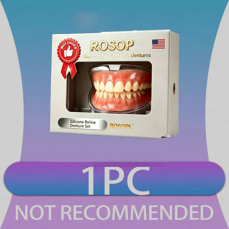 Comfortable Silicone Denture Kit for Men and Women - 9