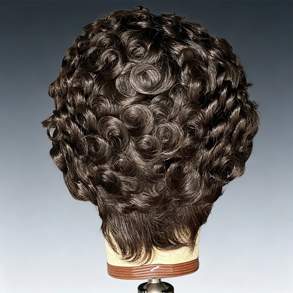 Short Pixie Cut Human Hair Lace Front Wig - 7