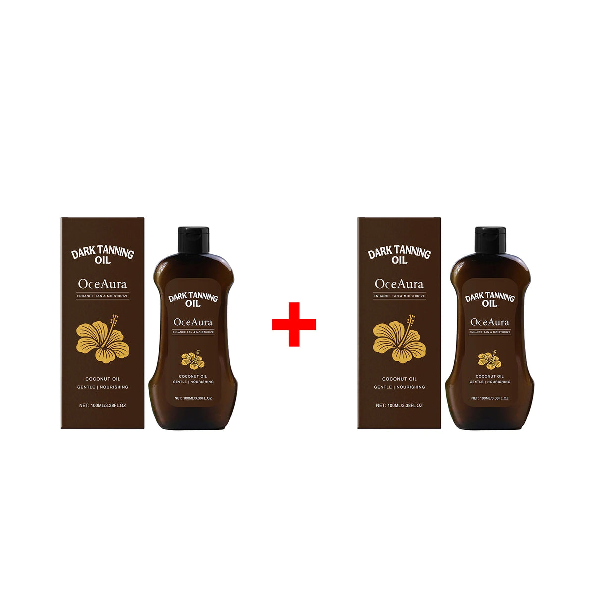 Coconut Oil Dark Tanning Body Oil for Deep Bronze Glow and Hydration