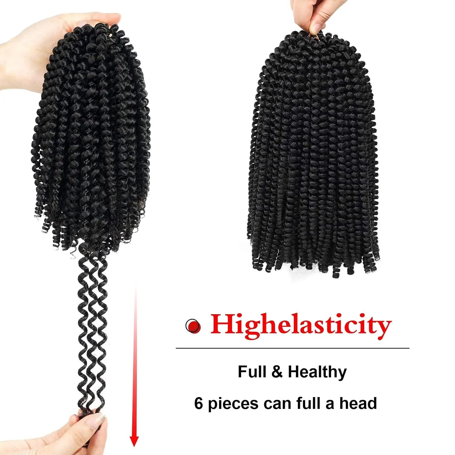 Fluffy Spring Twist Crochet Braiding Hair Extensions for Protective Styles - 3