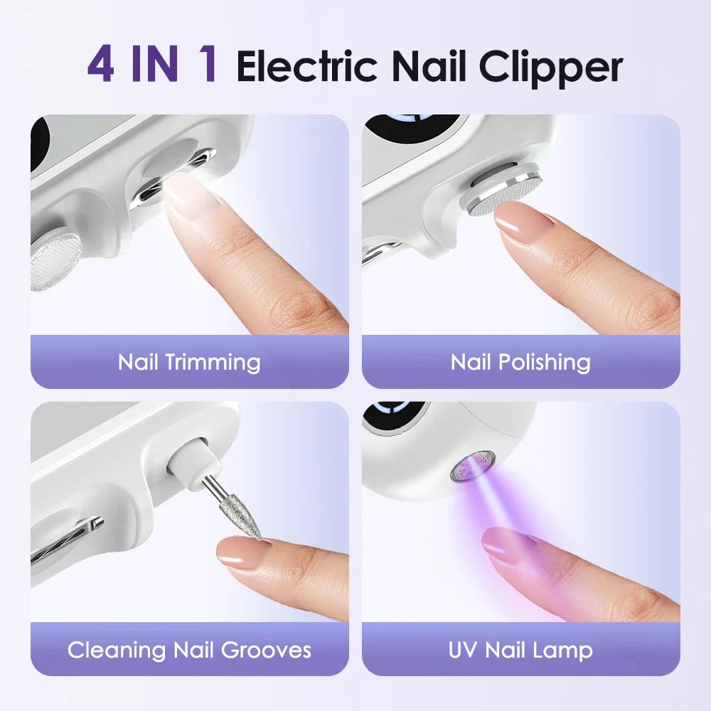 4-in-1 Electric Nail Clipper and Grooming Tool for Adults and Kids - 5