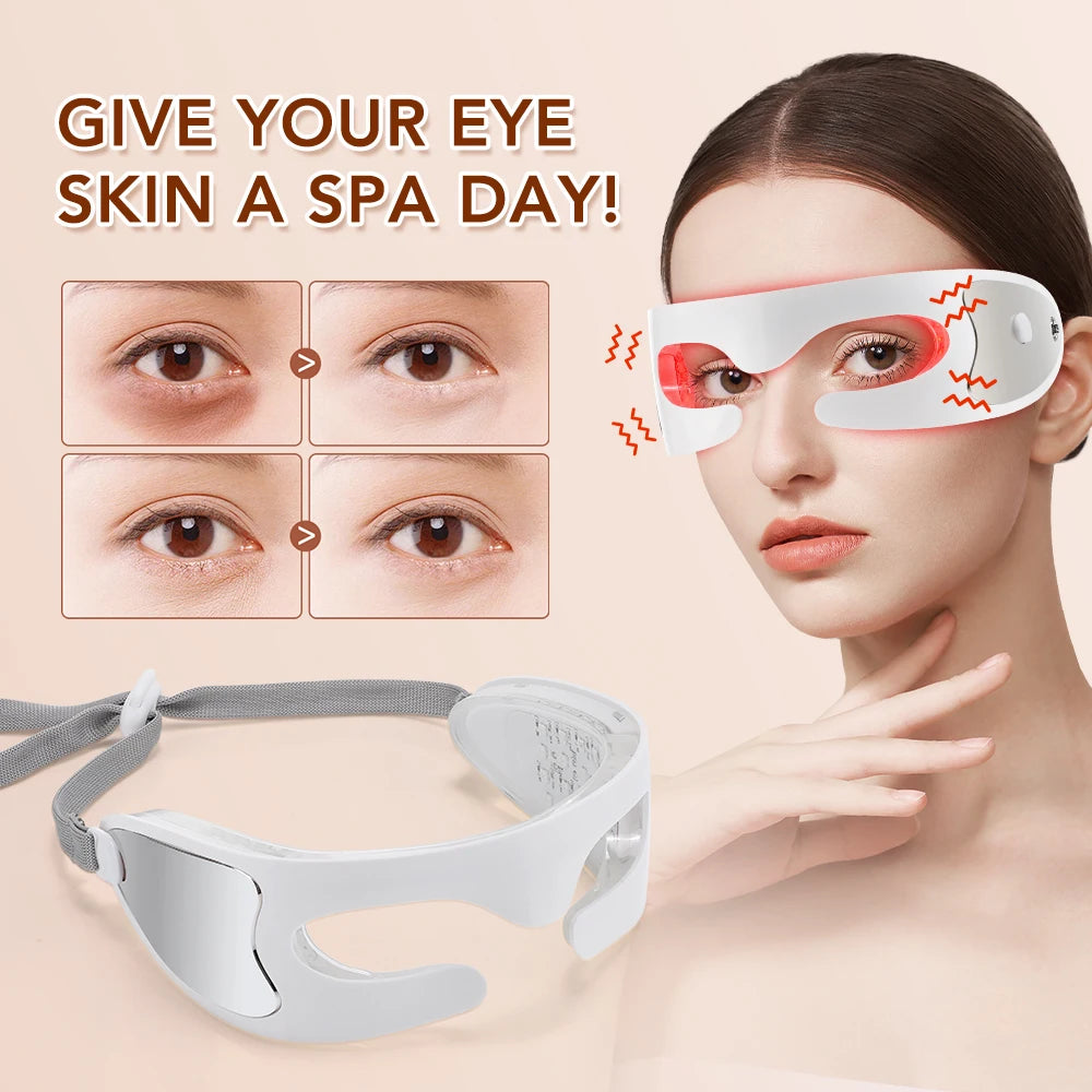 3D LED Red Light Therapy Eye Massager for Fatigue and Dark Circles - 8