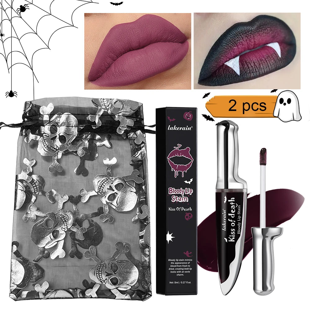 Bloody Lip Stain Set for Gothic Halloween Makeup and Costume Parties