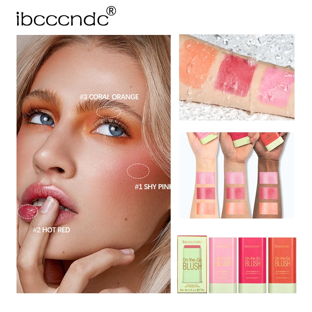 Cream Blush Stick for Cheeks and Lips Multi-Use Makeup