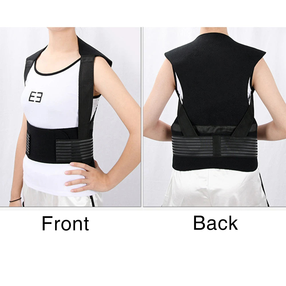 Self-Heating Tourmaline Magnetic Back and Shoulder Support Brace