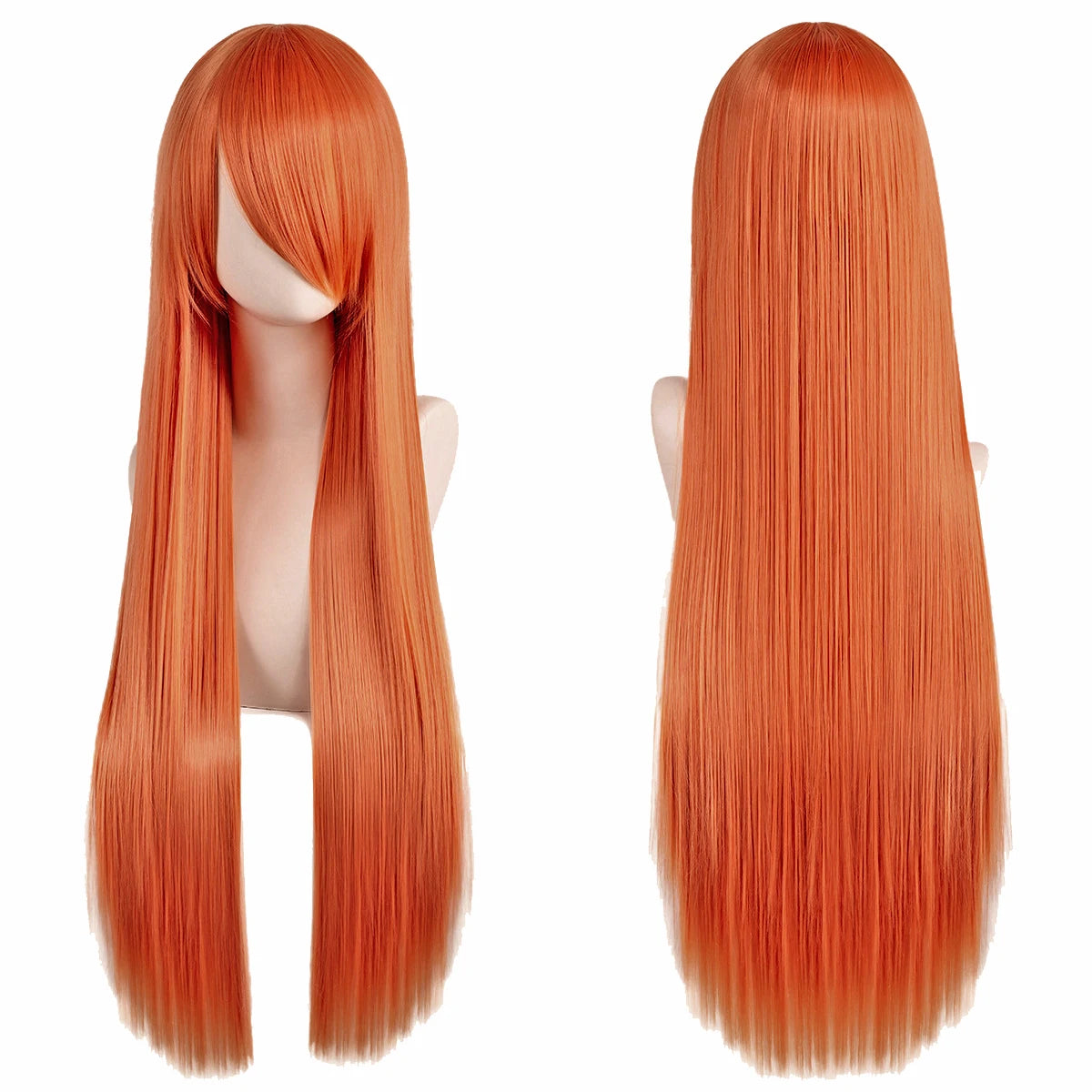 Long Straight Synthetic Cosplay Wig with Bangs - 9
