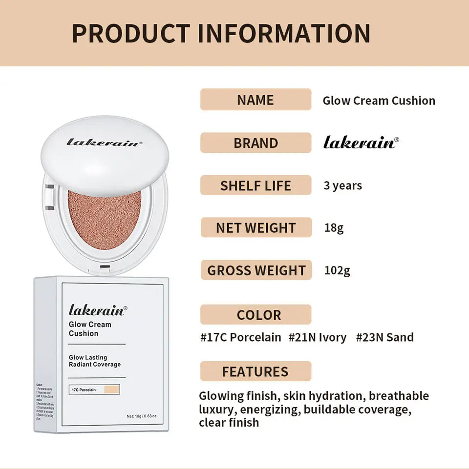 Dewy Glow Hydrating Air Cushion Foundation for Natural Radiant Skin
