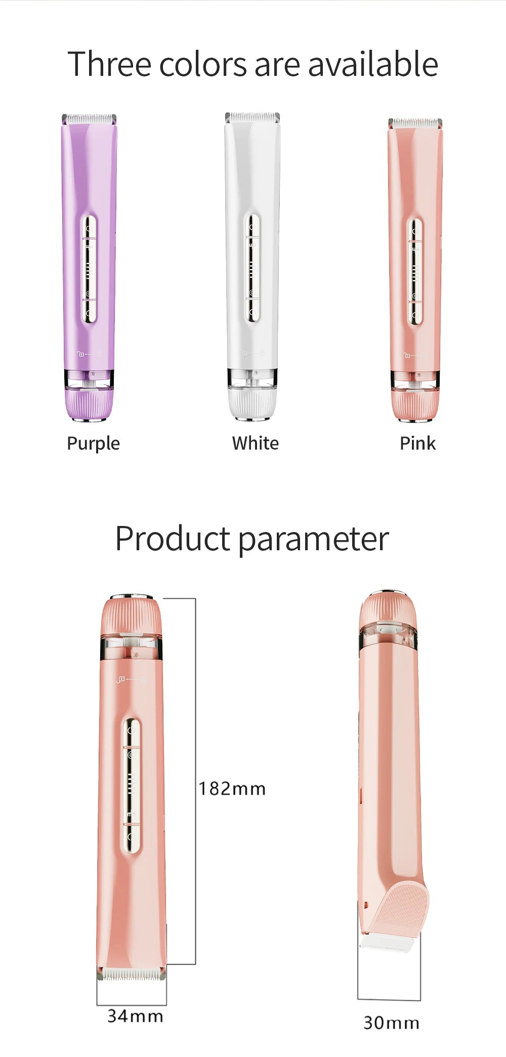 Waterproof Dual Head Electric Hair Remover for Bikini and Body Grooming - 13
