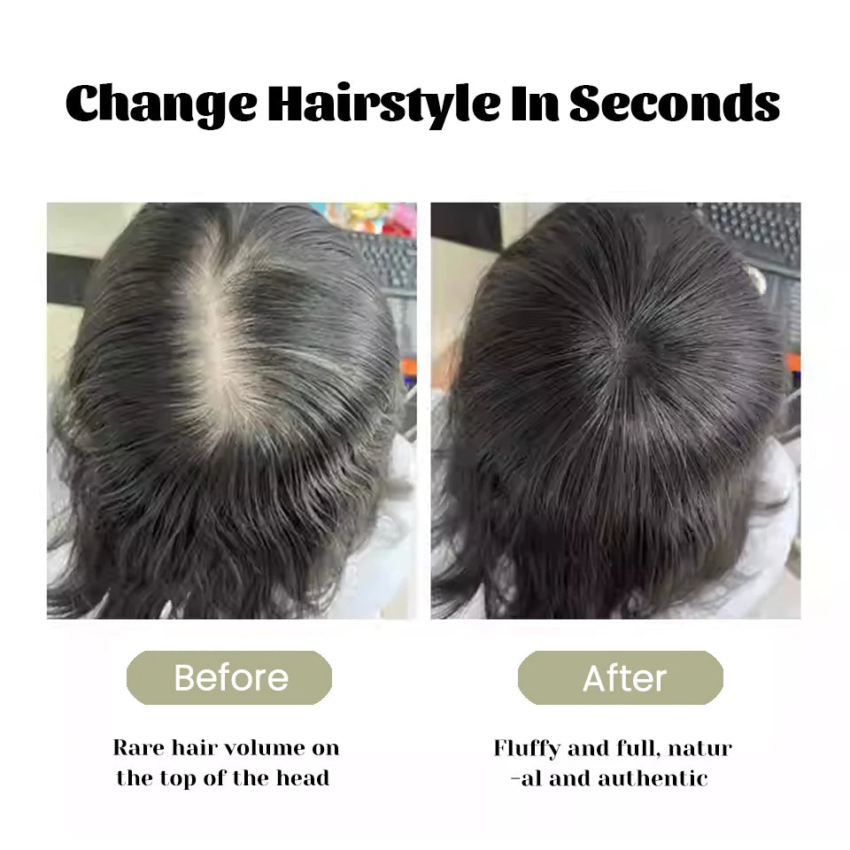 Clip-In Hair Topper Bangs Extension for Natural Volume and Style