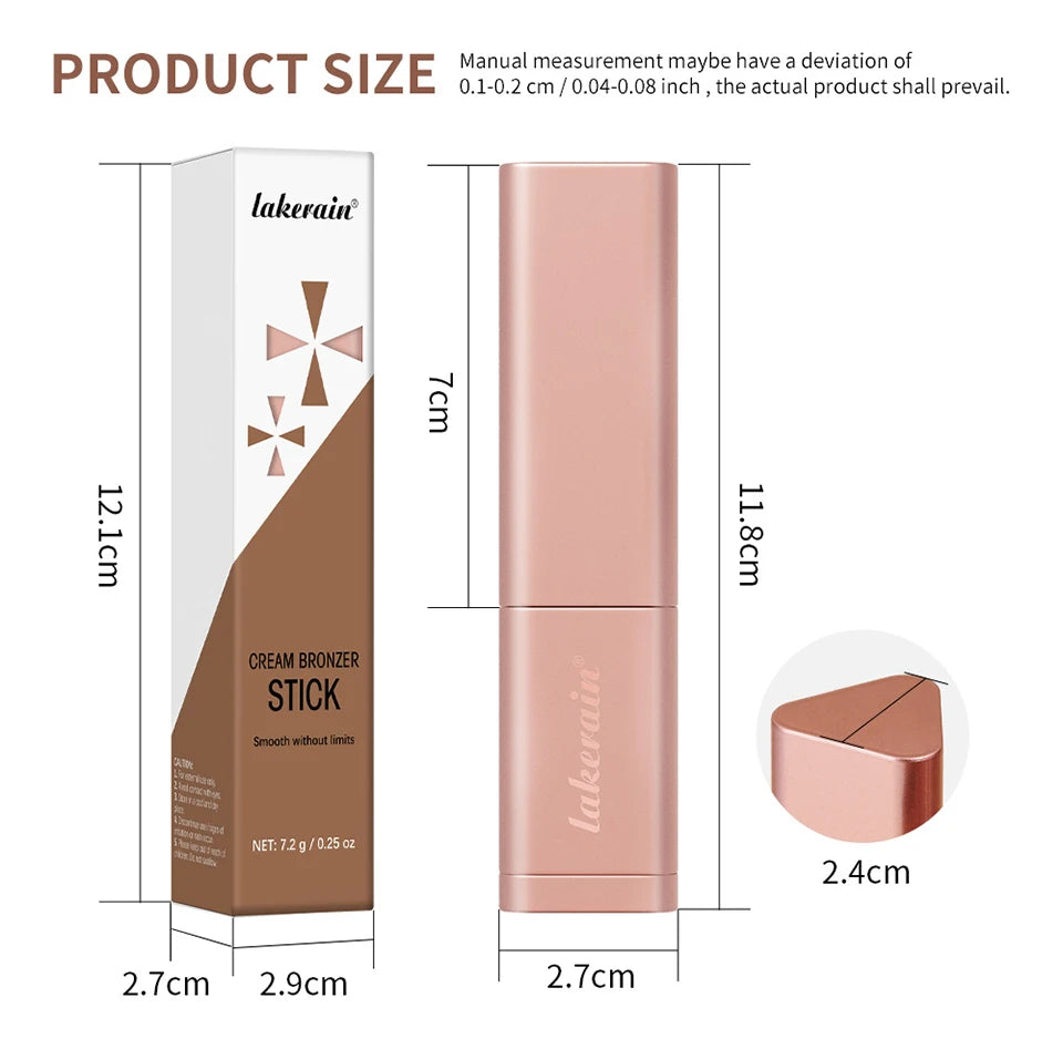 Cream Bronzer and Contour Stick for Sculpted Face Makeup - 17