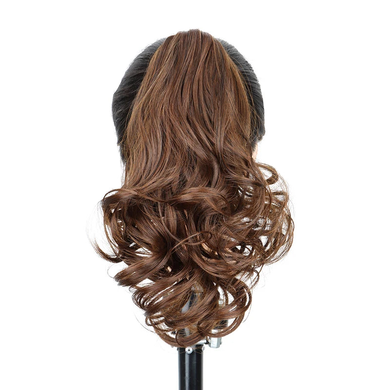 10-Inch Wavy Curly Claw Clip Ponytail Hair Extension
