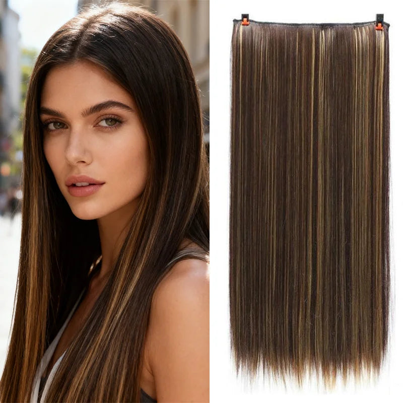 Long Straight Clip-in Hair Extensions for Instant Length and Volume - 10