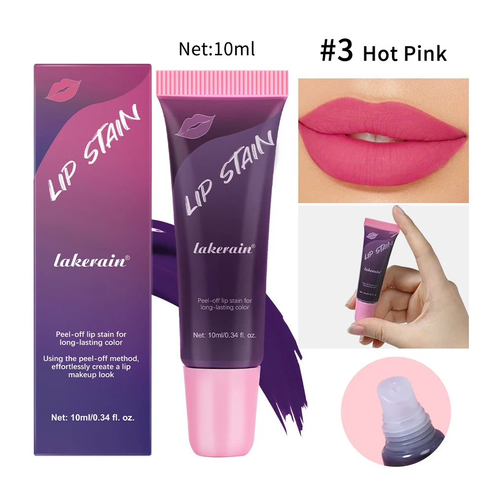 Waterproof Peel-Off Lip Stain for Long-Lasting Natural Color