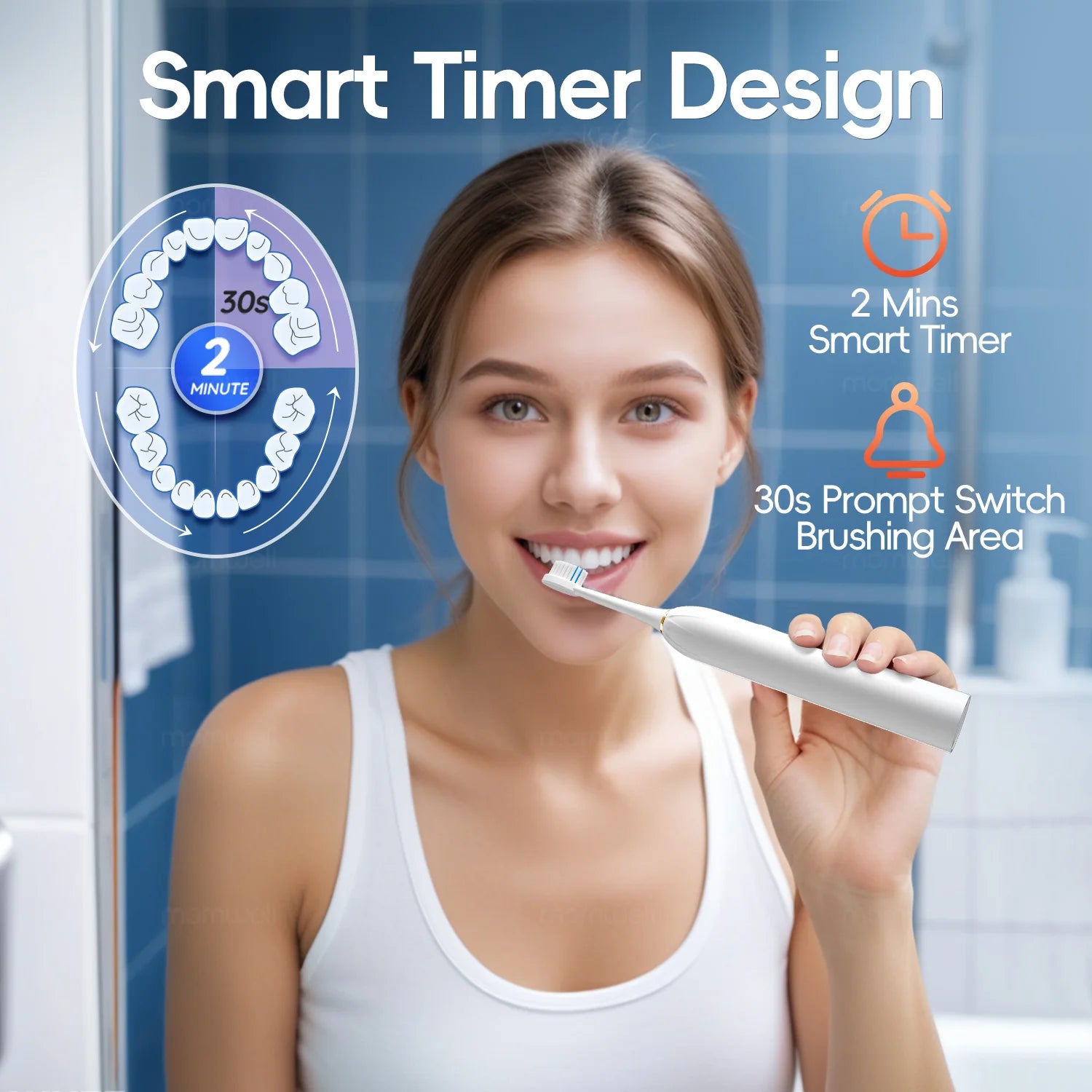 Rechargeable Sonic Electric Toothbrush for Deep Cleaning and Whitening - 6