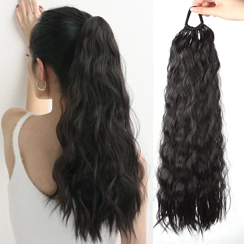 Long Wavy Ponytail Extension for Instant Natural Volume - 9