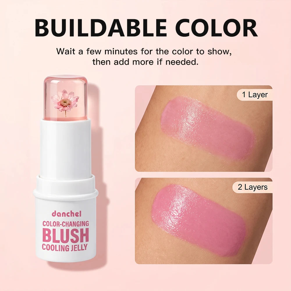 pH Adaptive Color Changing Jelly Blush for Lips Cheeks and Eyes