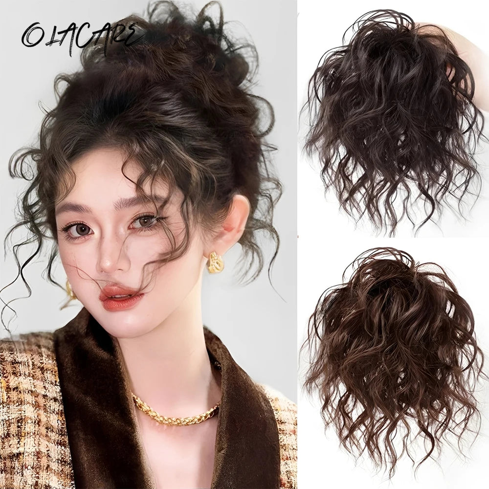 Wavy Curly Synthetic Hair Bun Extension for Daily and Party Styling
