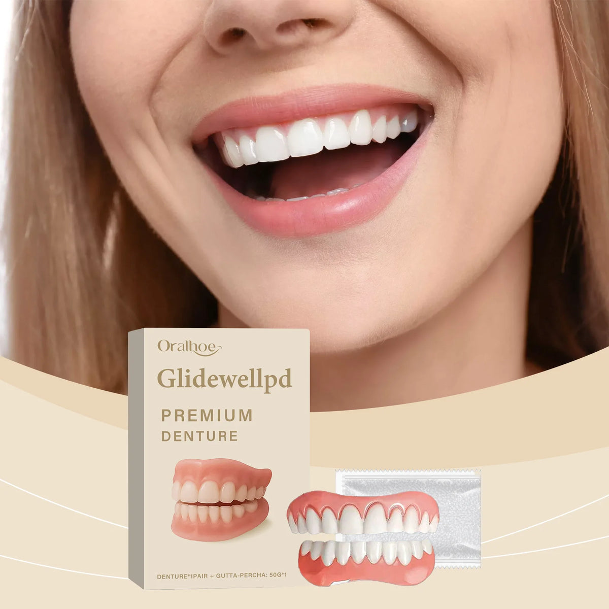 Flexible Silicone Cosmetic Dentures for Missing Teeth and Smile Restoration