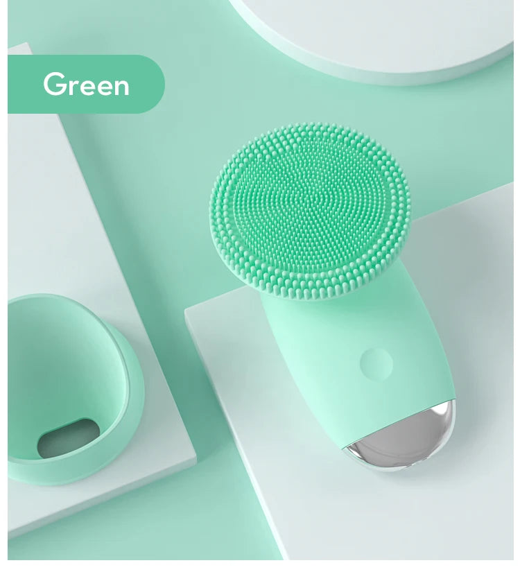 Electric Silicone Face Cleansing Brush for Deep Pore Exfoliation - 18