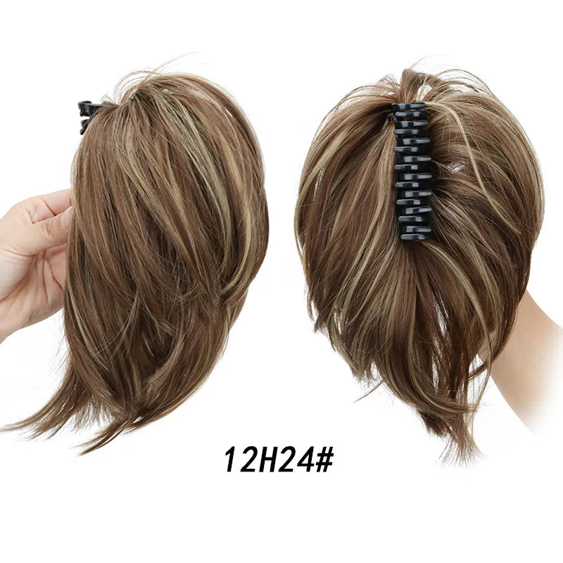 Messy Bun Claw Clip Hair Extension for Quick and Natural Updo Hairstyles - 18
