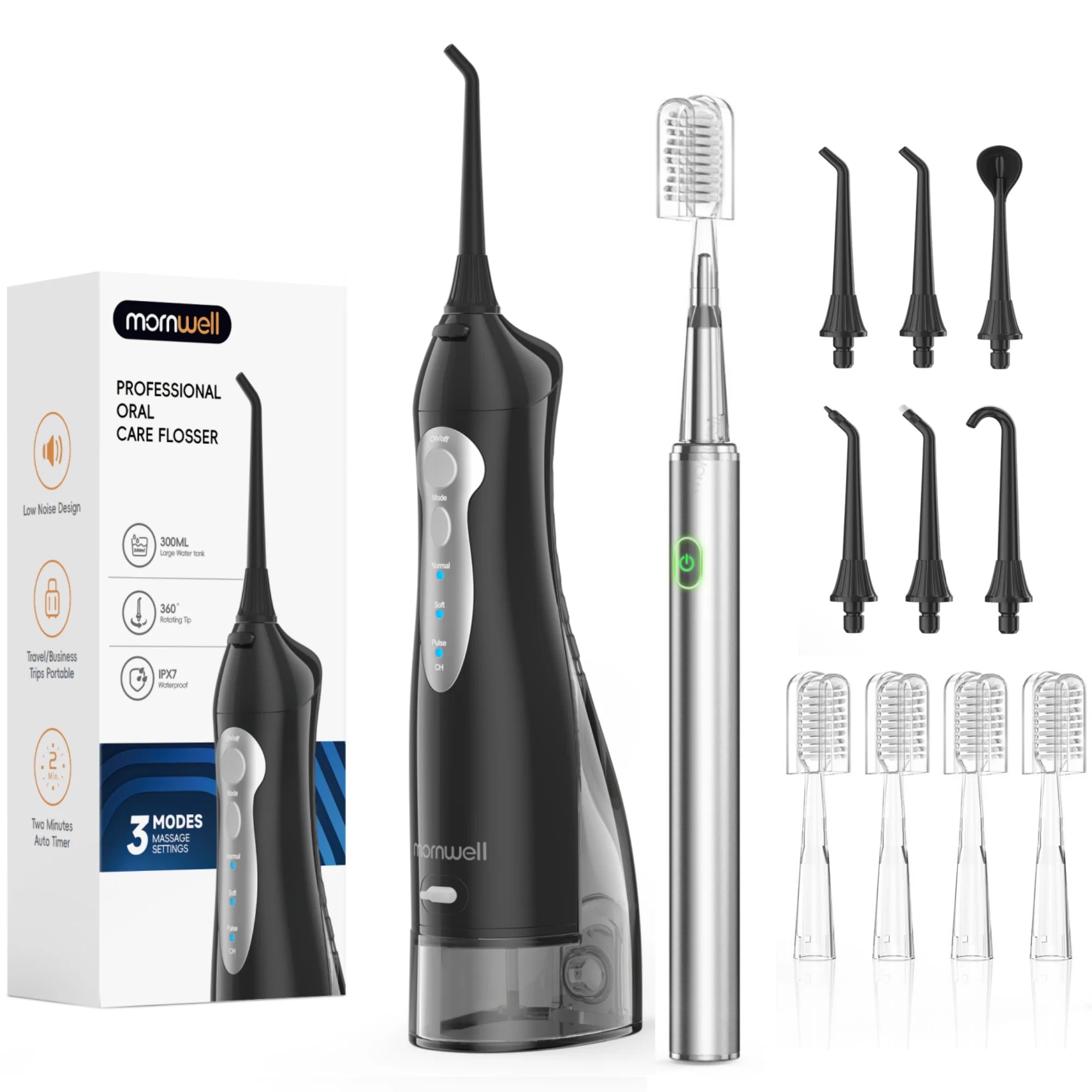 Electric Toothbrush and Water Flosser Combo Set for Deep Oral Cleaning - 28