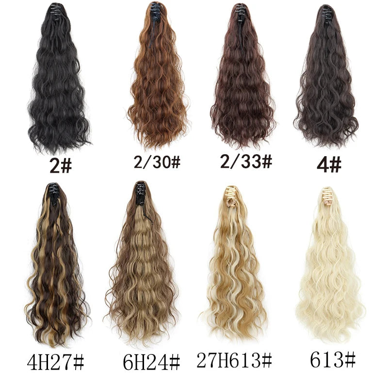 20-Inch Long Curly Claw Clip Ponytail Hair Extension - 2
