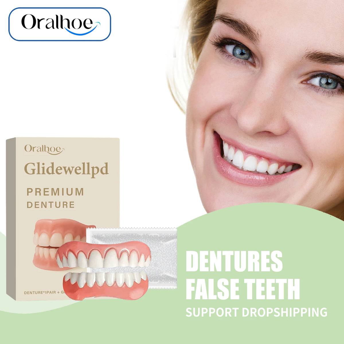 Flexible Silicone Cosmetic Dentures for Missing Teeth and Smile Restoration