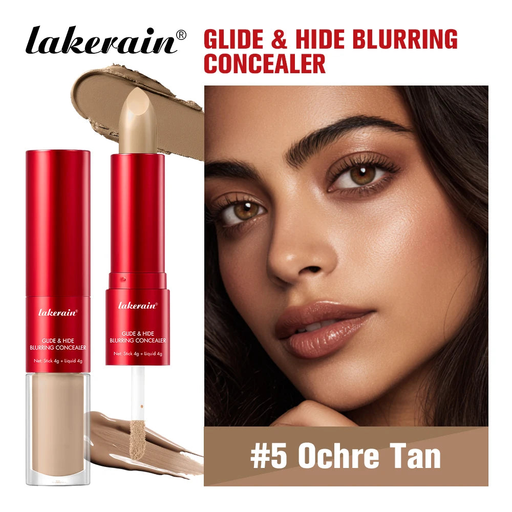2-in-1 Blurring Concealer and Liquid Foundation for Flawless Full Coverage - 20