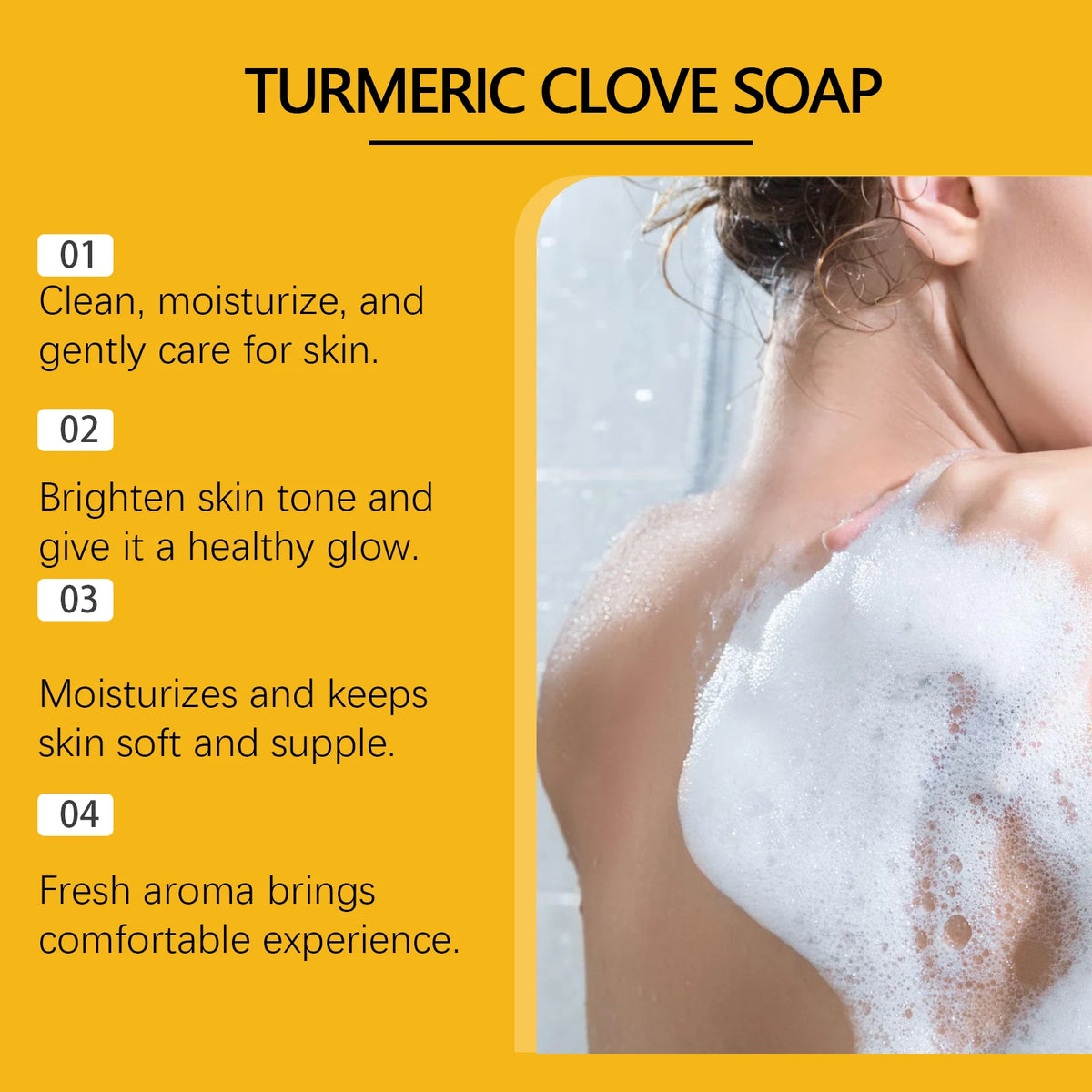 Turmeric and Clove Brightening Soap Bar for Face and Body Exfoliation