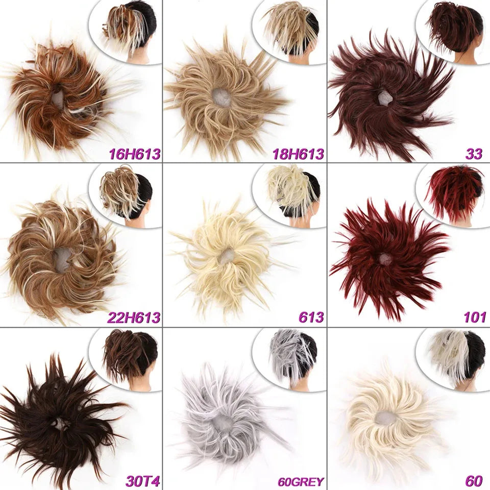 Curly Messy Bun Hair Extension with Drawstring for Instant Volume - 24
