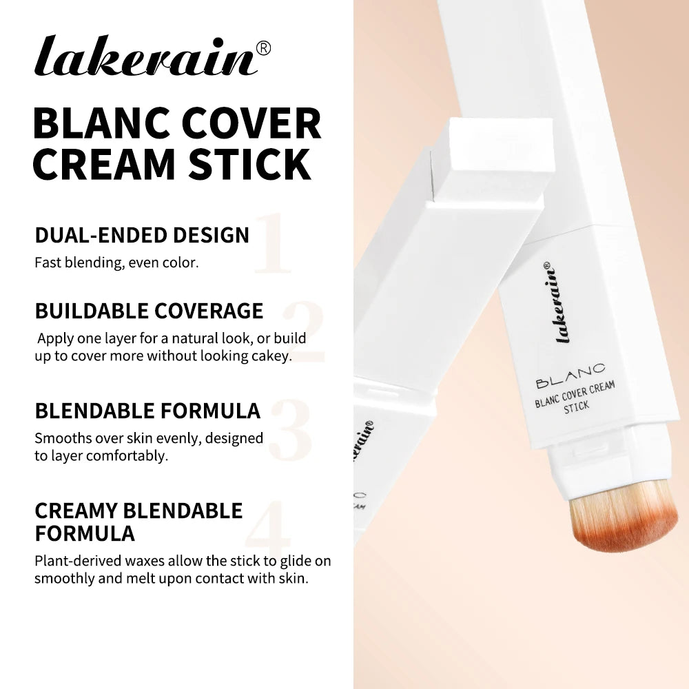 Creamy Blendable Foundation Stick with Built-in Detachable Brush