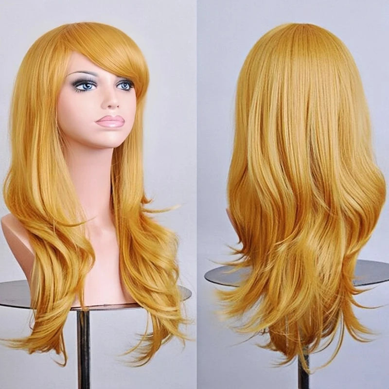 Long Wavy Synthetic Hair Wig for Cosplay and Costume Parties - 24