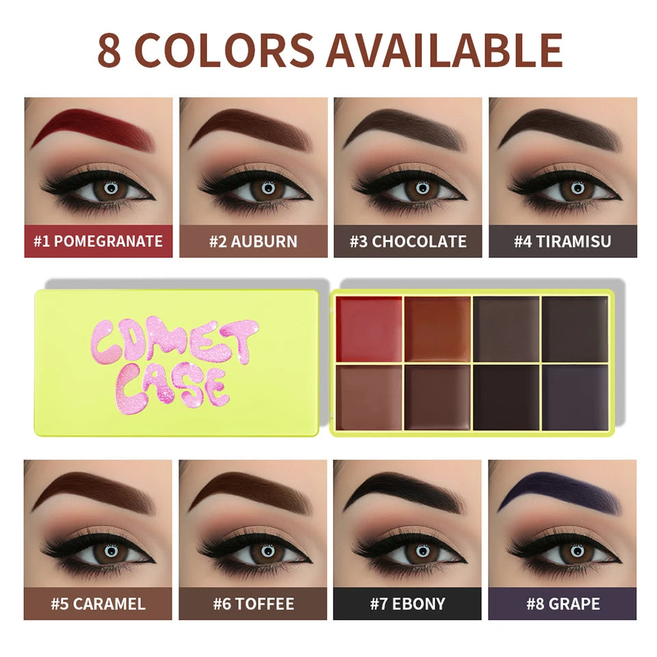 8-Color Cream Blush and Contouring Makeup Palette for Flawless Skin