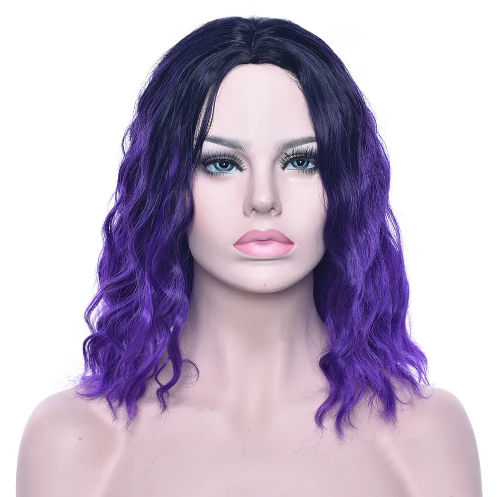 Short Kinky Curly Synthetic Hair Wig for Daily Wear and Cosplay Parties - 5