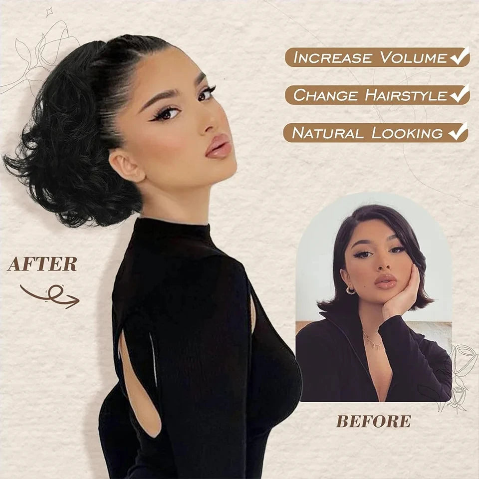 Short Curly Claw Clip Ponytail Hair Extension for Instant Volume