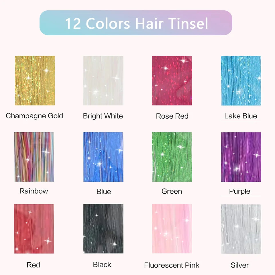 Sparkling Fairy Hair Tinsel Kit with Application Tools
