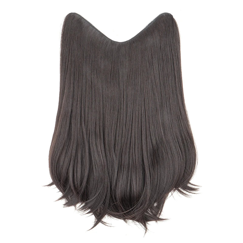 18-Inch Straight V-Shaped Clip-In Hair Extension for Women